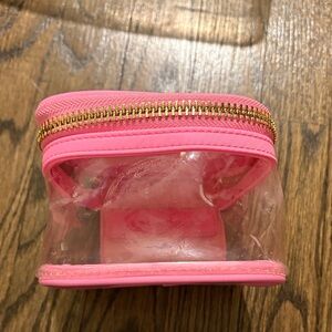 Stoney Clover Bubblegum Pink and Clear Cosmetic Bag